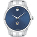 Vanderbilt Men's Movado Collection Stainless Steel Watch with Blue Dial