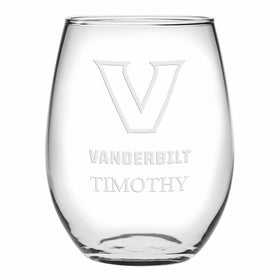 Vanderbilt Stemless Wine Glasses Made in the USA Shot #1