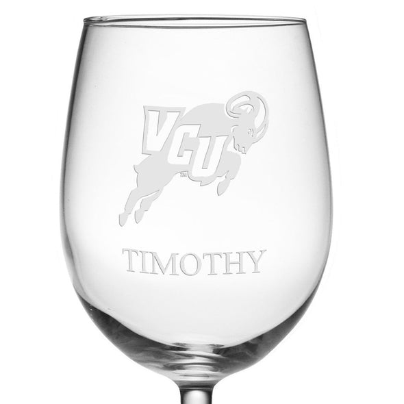 Virginia Commonwealth University Red Wine Glasses - Made in the USA Shot #3