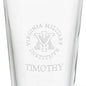 Virginia Military Institute 16 oz Pint Glass Shot #3