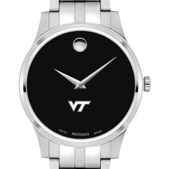 Virginia Tech Men&#39;s Movado Collection Stainless Steel Watch with Black Dial Shot #1