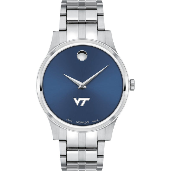 Virginia Tech Men&#39;s Movado Collection Stainless Steel Watch with Blue Dial Shot #2