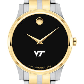 Virginia Tech Men&#39;s Movado Collection Two-Tone Watch with Black Dial Shot #1