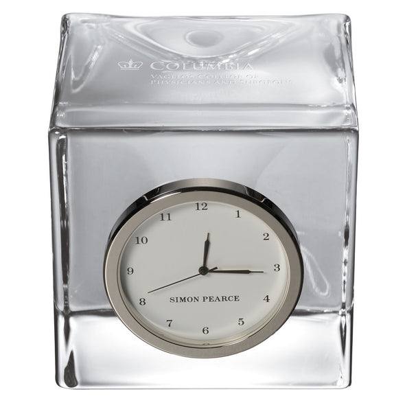 VP&amp;S Glass Desk Clock by Simon Pearce Shot #2