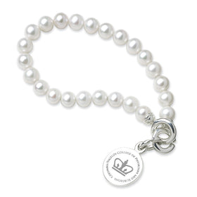 VP&amp;S Pearl Bracelet with Sterling Silver Charm Shot #1