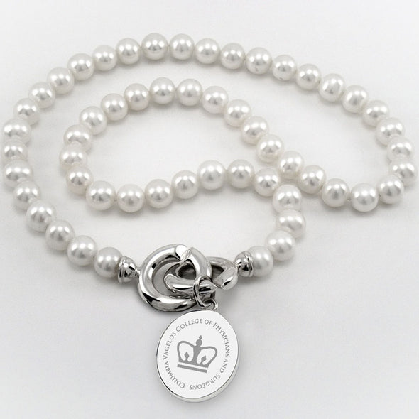 VP&amp;S Pearl Necklace with Sterling Silver Charm Shot #1