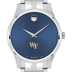 Wake Forest Men&#39;s Movado Collection Stainless Steel Watch with Blue Dial Shot #1