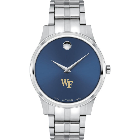 Wake Forest Men&#39;s Movado Collection Stainless Steel Watch with Blue Dial Shot #2