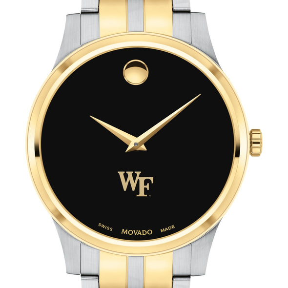 Wake Forest Men&#39;s Movado Collection Two-Tone Watch with Black Dial Shot #1