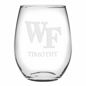 Wake Forest Stemless Wine Glasses Made in the USA Shot #1