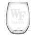 Wake Forest Stemless Wine Glasses Made in the USA