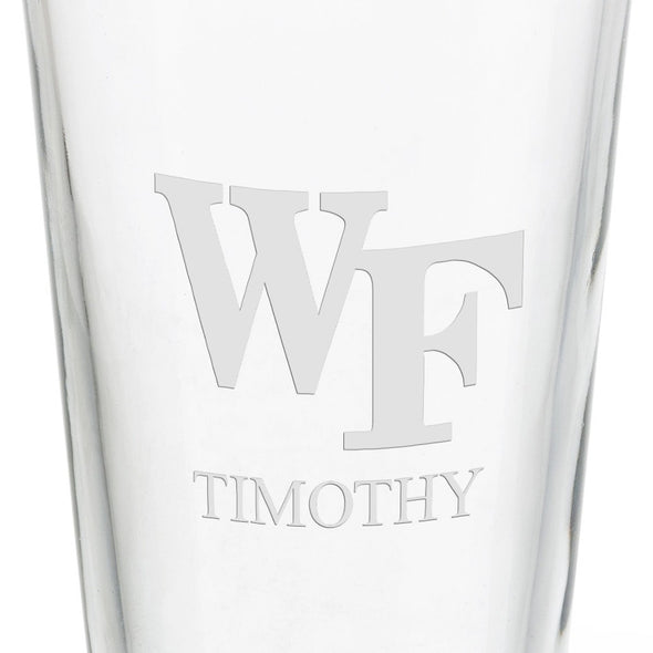 Wake Forest University 16 oz Pint Glass Shot #3