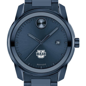 Washington University in St. Louis Men&#39;s Movado BOLD Blue Ion with Date Window Shot #1