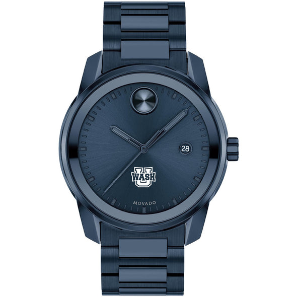 Washington University in St. Louis Men&#39;s Movado BOLD Blue Ion with Date Window Shot #2