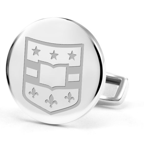 WashU Cufflinks in Sterling Silver Shot #2