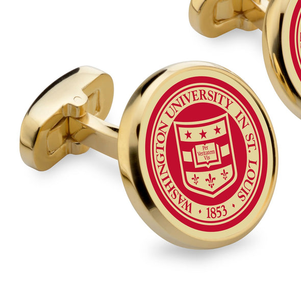 WashU Enamel Cufflinks Shot #2