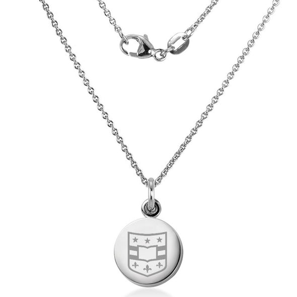 WashU Medicine Necklace with Charm in Sterling Silver Shot #2