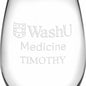 WashU Medicine Stemless Wine Glasses Made in the USA Shot #3