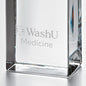 WashU Medicine Tall Glass Desk Clock by Simon Pearce Shot #2