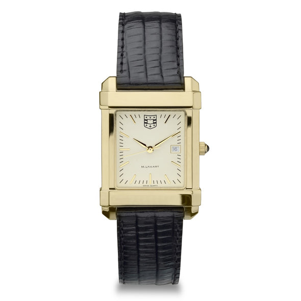 WashU Men&#39;s Gold Quad with Leather Strap Shot #2