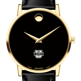 WashU Men&#39;s Movado Gold Museum Classic Leather Shot #1