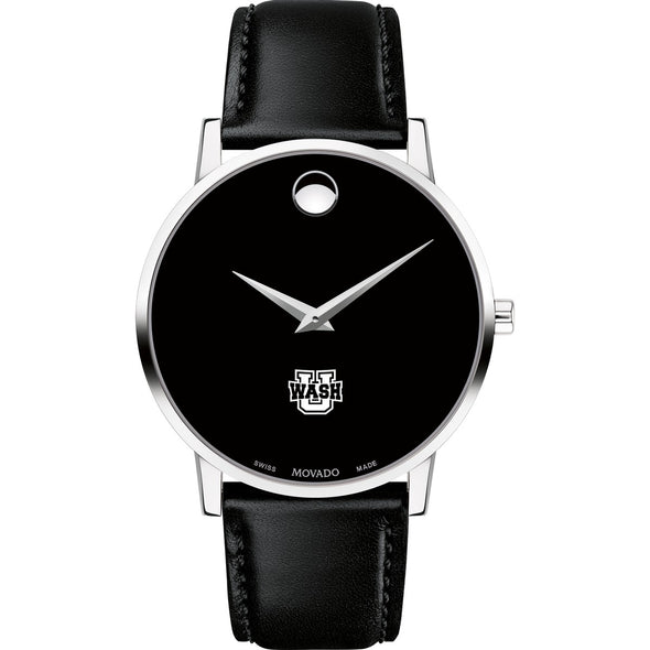 WashU Men&#39;s Movado Museum with Leather Strap Shot #2