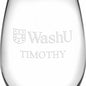 WashU Stemless Wine Glasses Made in the USA Shot #3