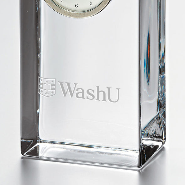 WashU Tall Glass Desk Clock by Simon Pearce Shot #2