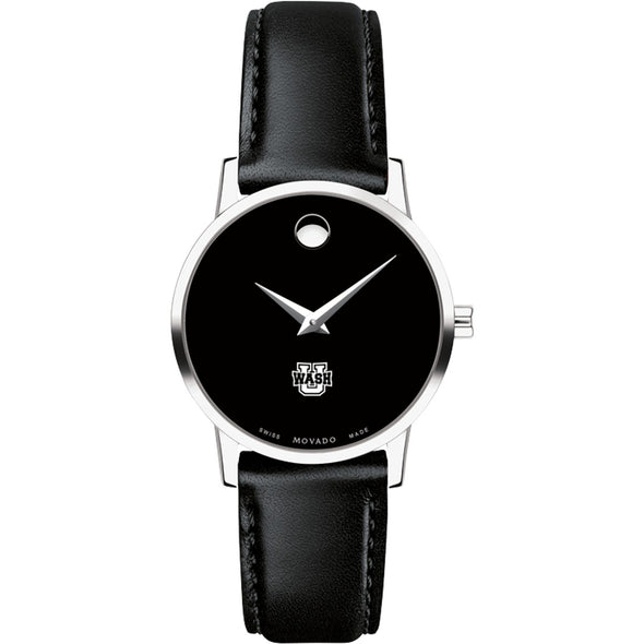 WashU Women&#39;s Movado Museum with Leather Strap Shot #2