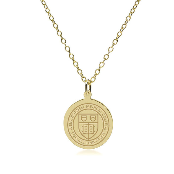 Weill Cornell 14K Gold Pendant &amp; Chain Shot #1