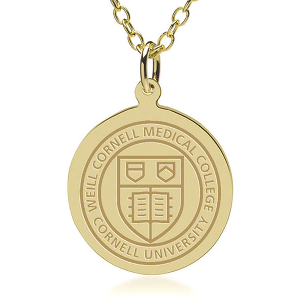 Weill Cornell 14K Gold Pendant &amp; Chain Shot #2