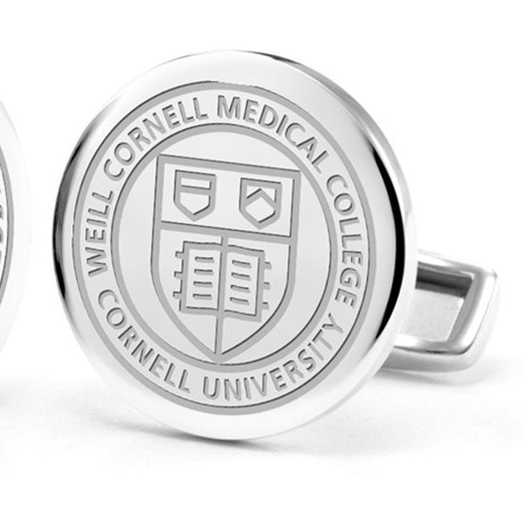 Weill Cornell Cufflinks in Sterling Silver Shot #2