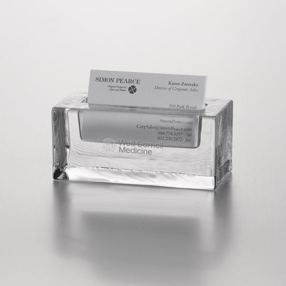 Weill Cornell Glass Business card holder by Simon Pearce Shot #1