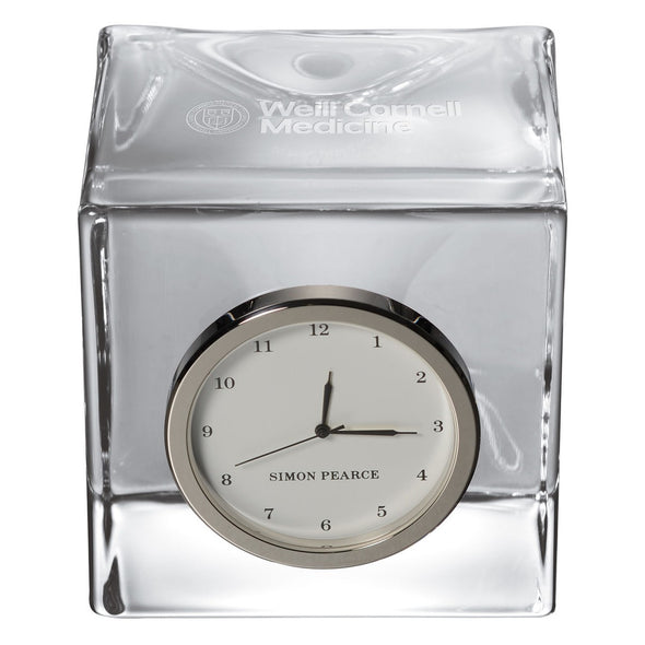 Weill Cornell Glass Desk Clock by Simon Pearce Shot #2