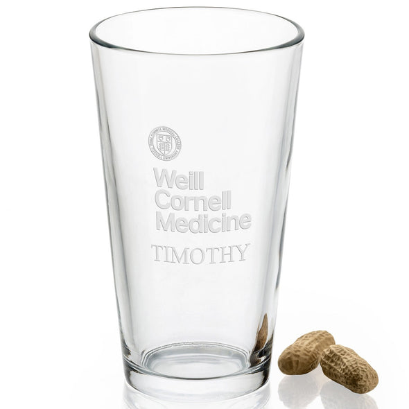 Weill Cornell Medicine 16 oz Pint Glass Shot #2