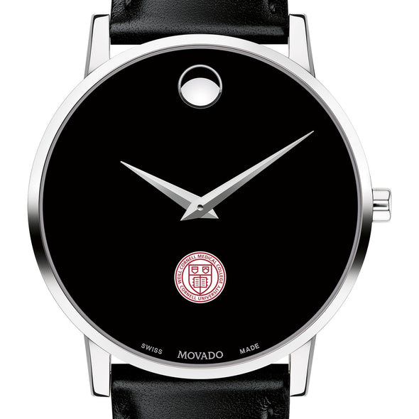 Weill Cornell Men&#39;s Movado Museum with Leather Strap Shot #1