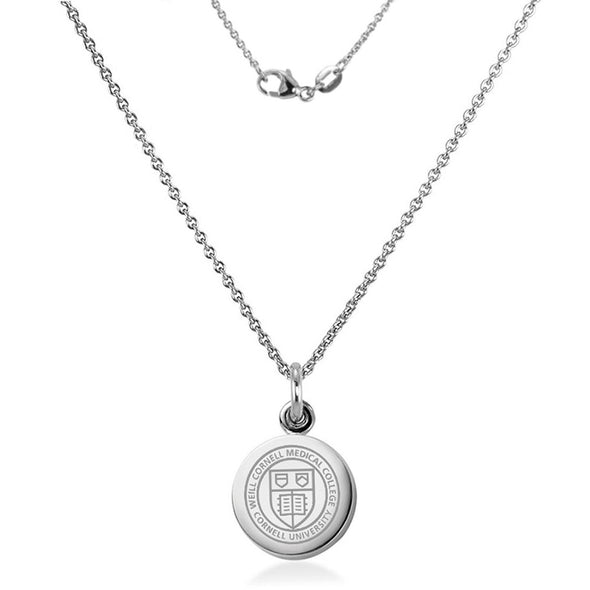 Weill Cornell Necklace with Charm in Sterling Silver Shot #2