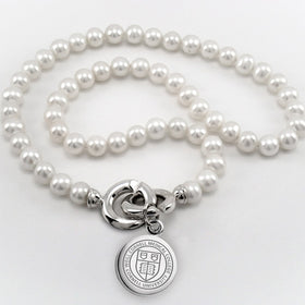 Weill Cornell Pearl Necklace with Sterling Silver Charm Shot #1