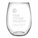 Weill Cornell Stemless Wine Glasses Made in the USA