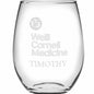 Weill Cornell Stemless Wine Glasses Made in the USA Shot #2