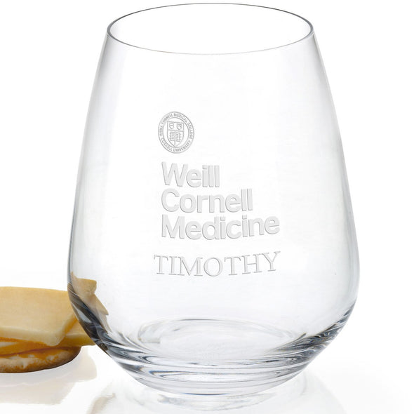 Weill Cornell Stemless Wine Glasses Shot #2