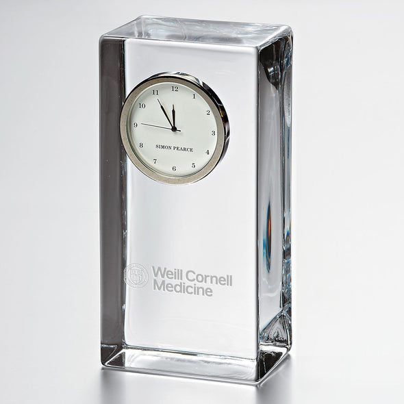 Weill Cornell Tall Glass Desk Clock by Simon Pearce Shot #1