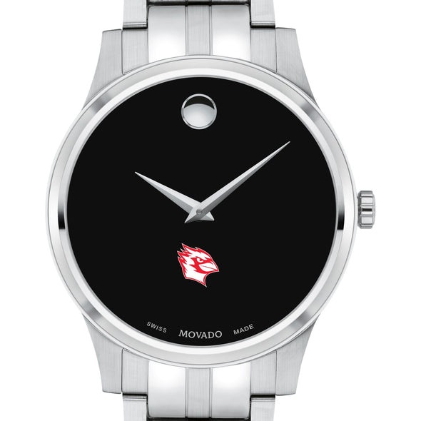 Wesleyan Men&#39;s Movado Collection Stainless Steel Watch with Black Dial Shot #1