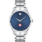 Wesleyan Men's Movado Collection Stainless Steel Watch with Blue Dial Shot #2