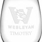 Wesleyan Stemless Wine Glasses Made in the USA Shot #3