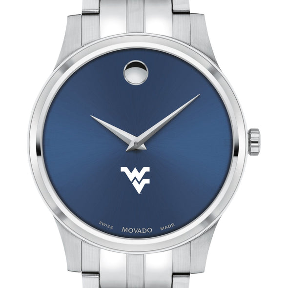 West Virginia Men&#39;s Movado Collection Stainless Steel Watch with Blue Dial Shot #1