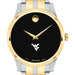 West Virginia Men's Movado Collection Two-Tone Watch with Black Dial