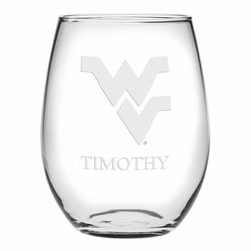 West Virginia Stemless Wine Glasses Made in the USA Shot #1