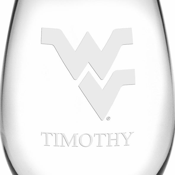 West Virginia Stemless Wine Glasses Made in the USA Shot #3