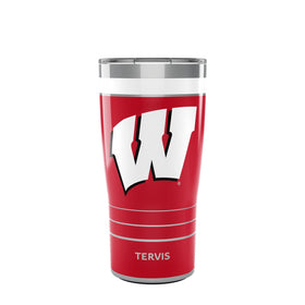 Wisconsin 20 oz. Stainless Steel Tervis Tumblers with Slider Lids - Set of 2 Shot #1